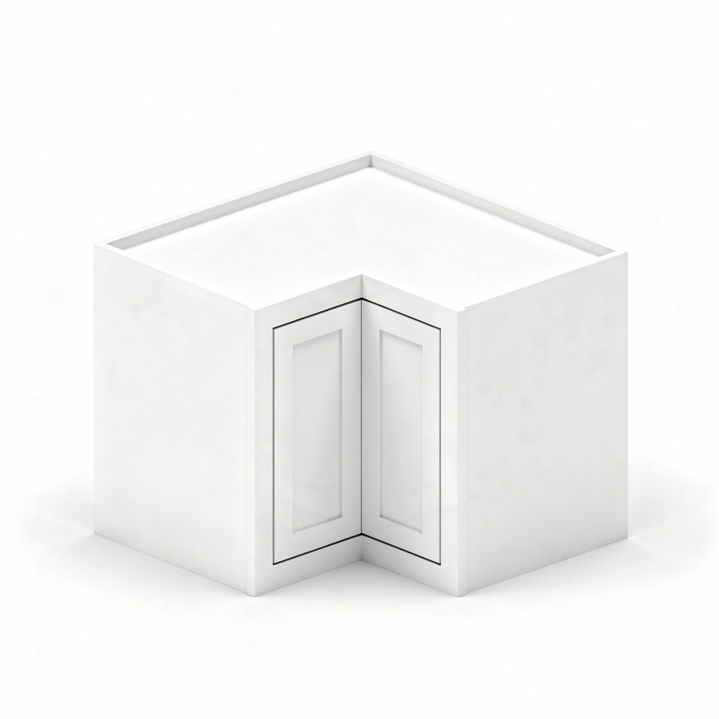 Inset Origami White RTA 25.5"W x 18-42"H x 13.5"D 3-Size Easy Reach Wall Cabinet with 2-3 shelves