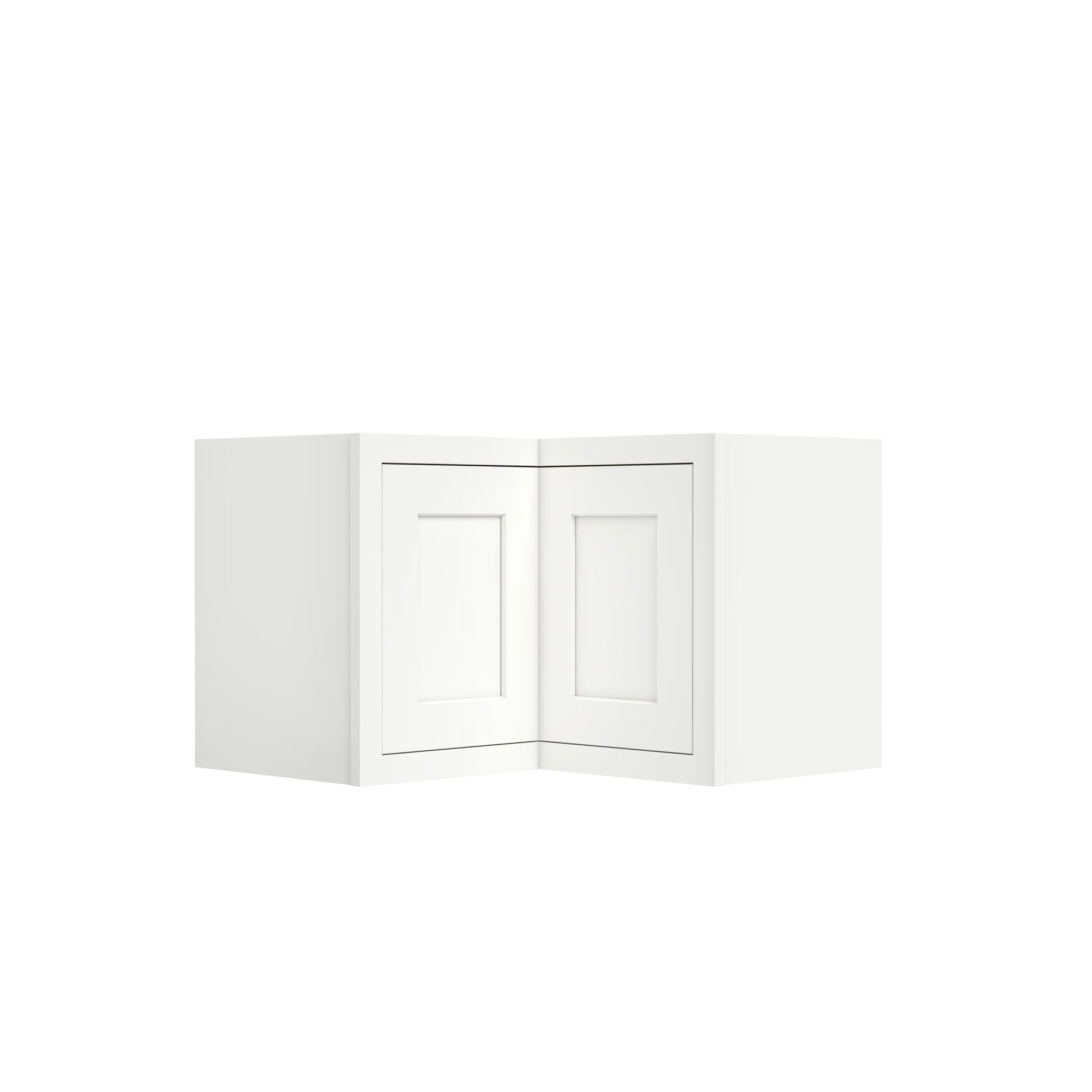 Inset Origami White RTA 25.5"W x 18-42"H x 13.5"D 3-Size Easy Reach Wall Cabinet with 2-3 shelves