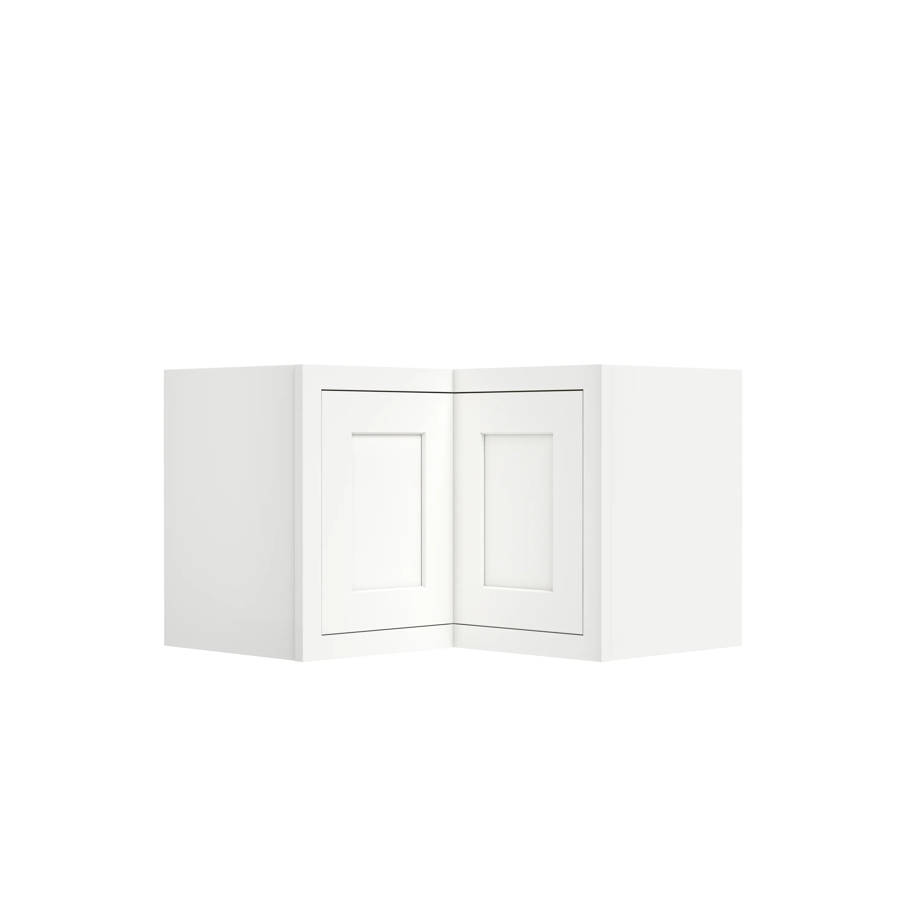 Inset Origami White RTA 25.5"W x 18-42"H x 13.5"D 3-Size Easy Reach Wall Cabinet with 2-3 shelves