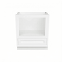 Inset Origami White RTA 27-30"W x 34.5"H x 25"D 2-Size Drawer Base Cabinet with Microwave Opening