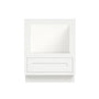 Inset Origami White RTA 27-30"W x 34.5"H x 25"D 2-Size Drawer Base Cabinet with Microwave Opening