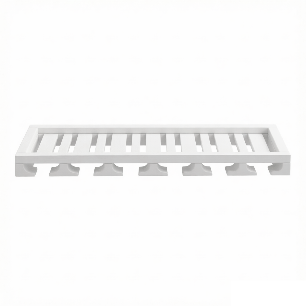Inset Origami White RTA 30-36"W x 1.63"H x 13.5"D 2-Size Wall Glass Hanger