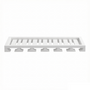 Inset Origami White RTA 30-36"W x 1.63"H x 13.5"D 2-Size Wall Glass Hanger