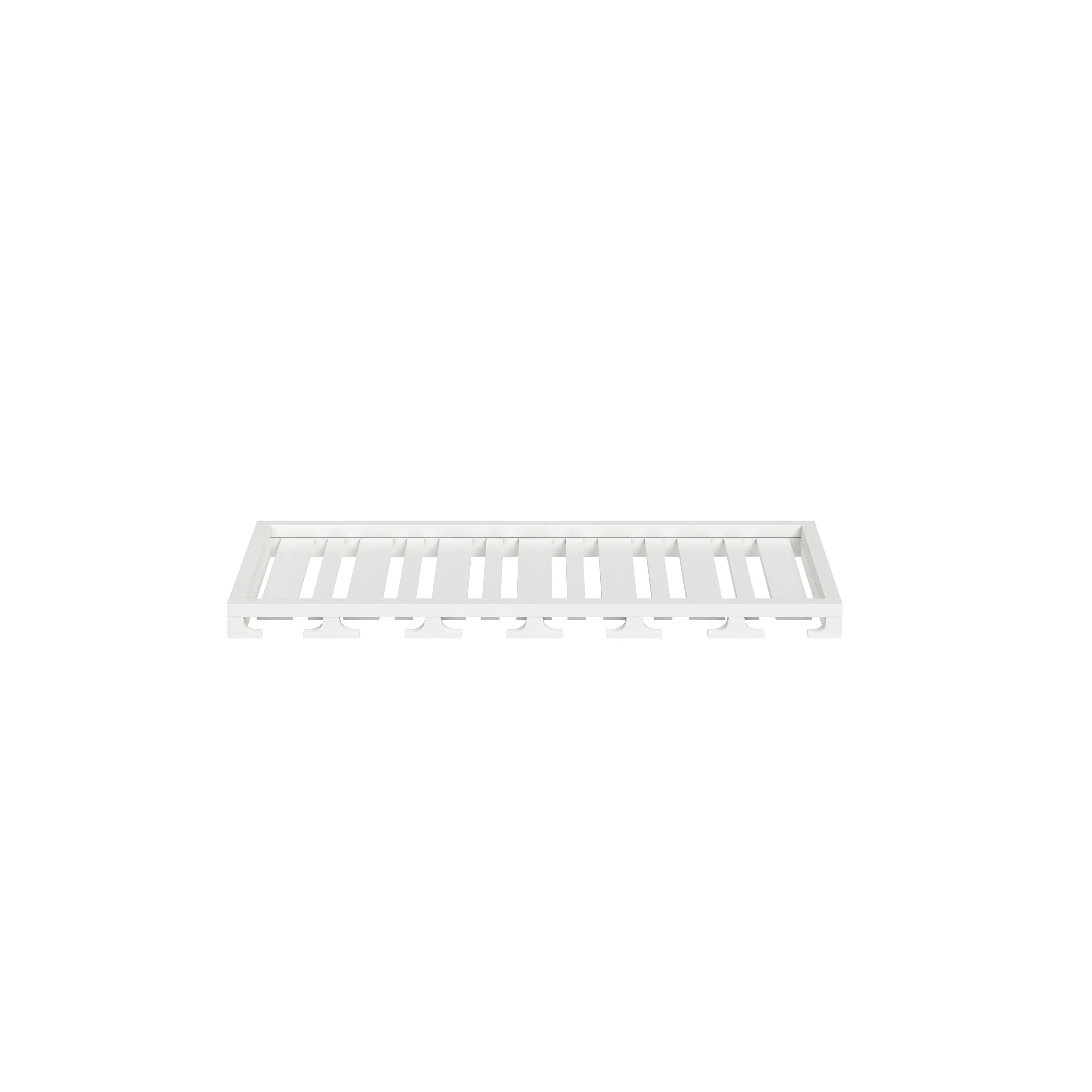 Inset Origami White RTA 30-36"W x 1.63"H x 13.5"D 2-Size Wall Glass Hanger
