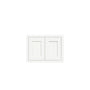 Inset Origami White RTA 30-36"W x 12-24"H x 25"D 7-Size Double Doors Wall Cabinet