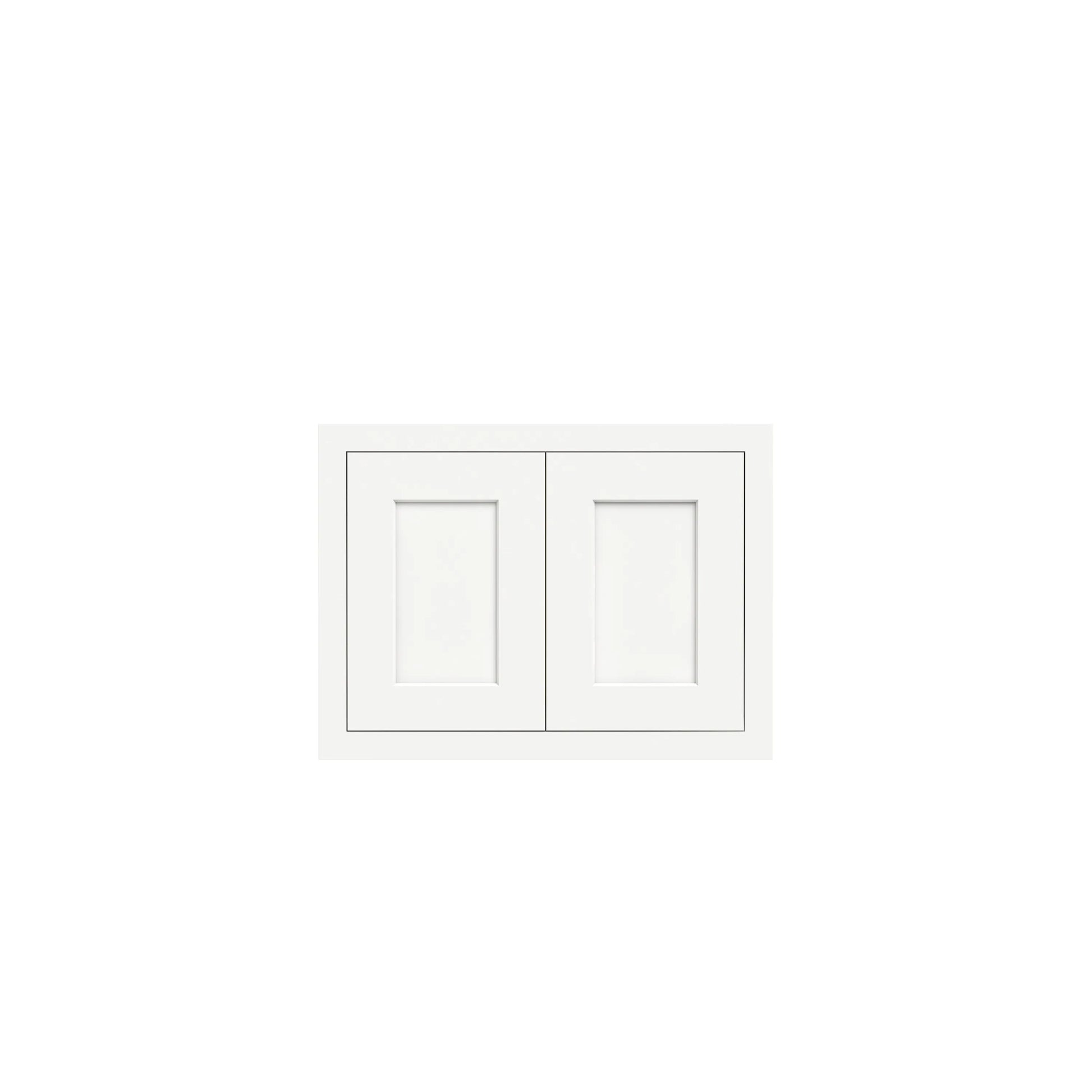 Inset Origami White RTA 30-36"W x 12-24"H x 25"D 7-Size Double Doors Wall Cabinet