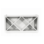 Inset Origami White RTA 30-36"W x 15-18"H x 13.5"D 4-Size X-Shaped Wine Grid Wall Rack Cabinet