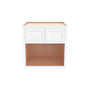 Inset Origami White RTA 30"W x 30-42"H x 25"D 3-Size Double Doors Wall Cabinet with Microwave Opening
