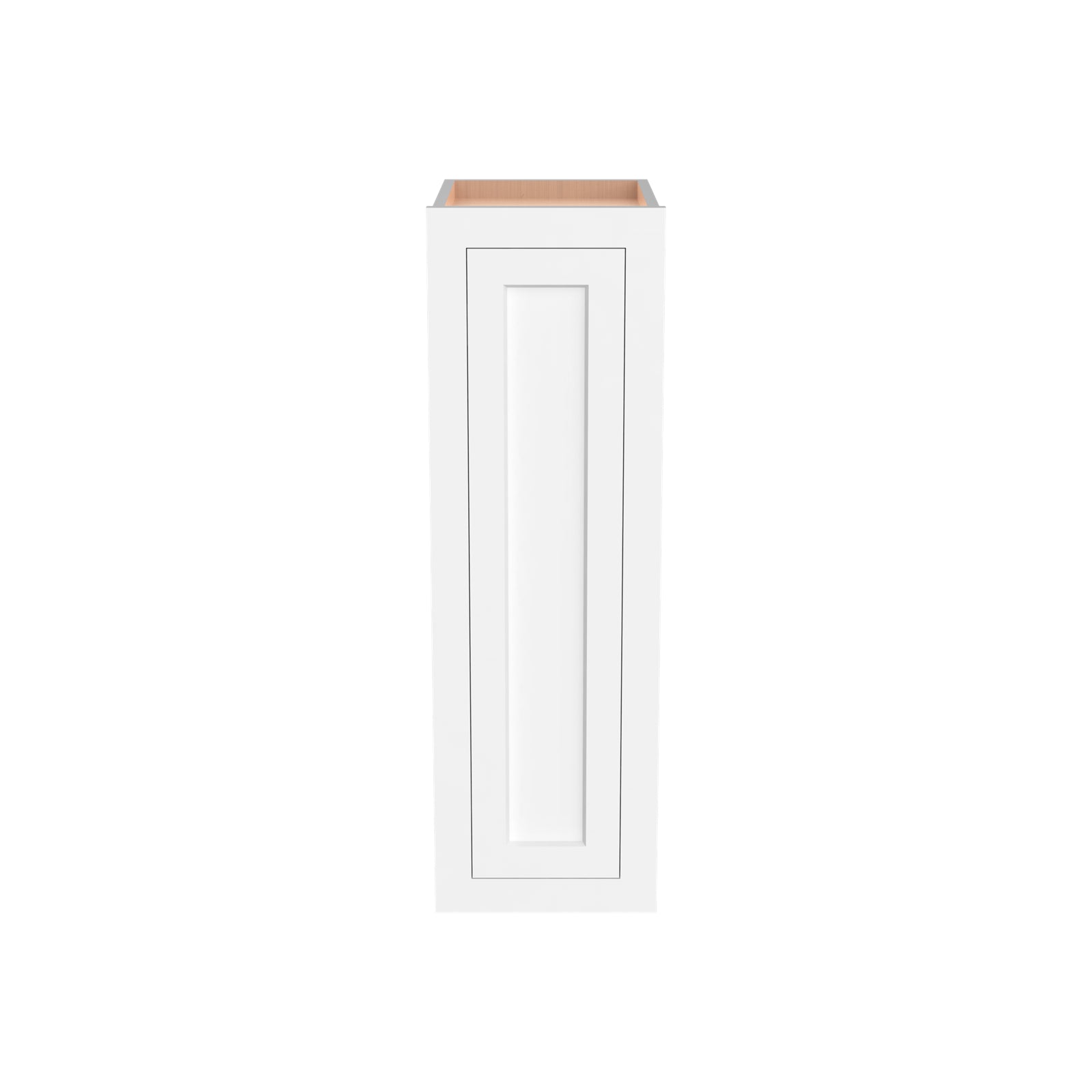 Inset Origami White RTA 9-21"W x 30-42"H x 13.5"D 15-Size Single Door Wall Cabinet