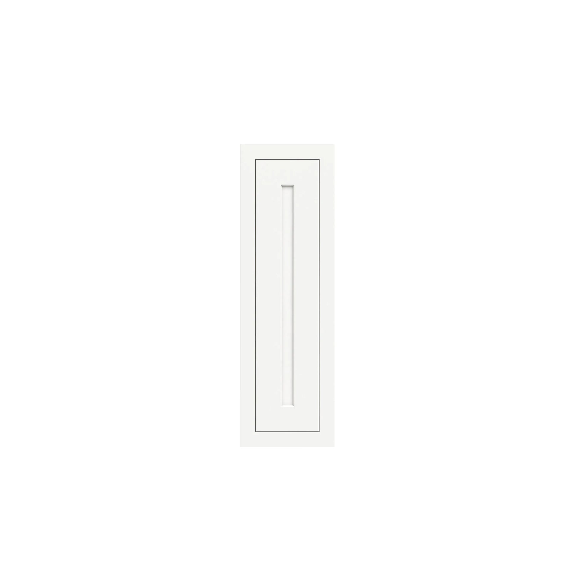 Inset Origami White RTA 9-21"W x 30-42"H x 13.5"D 15-Size Single Door Wall Cabinet