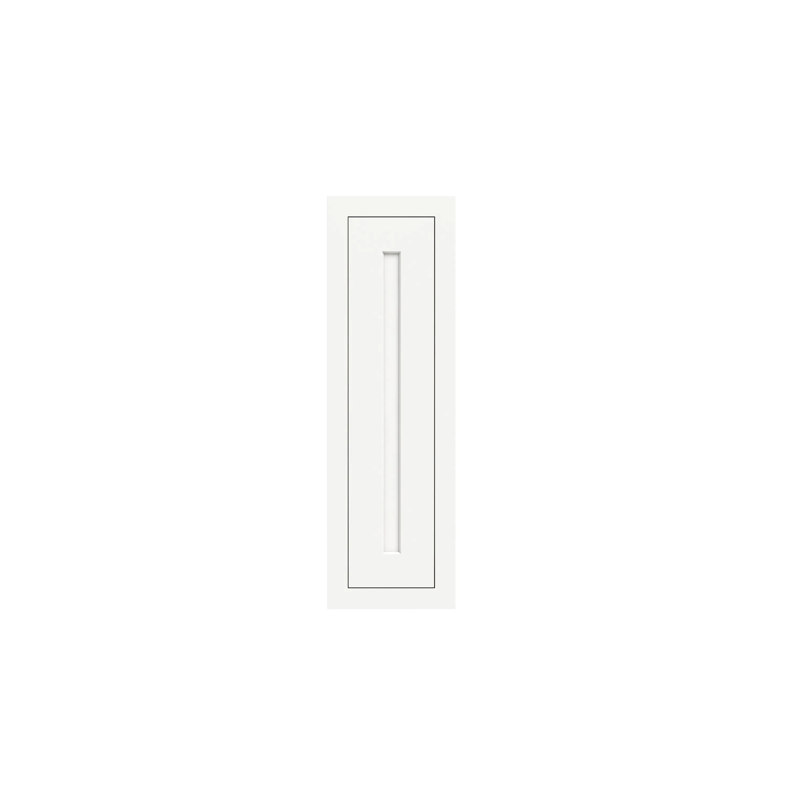 Inset Origami White RTA 9-21"W x 30-42"H x 13.5"D 15-Size Single Door Wall Cabinet
