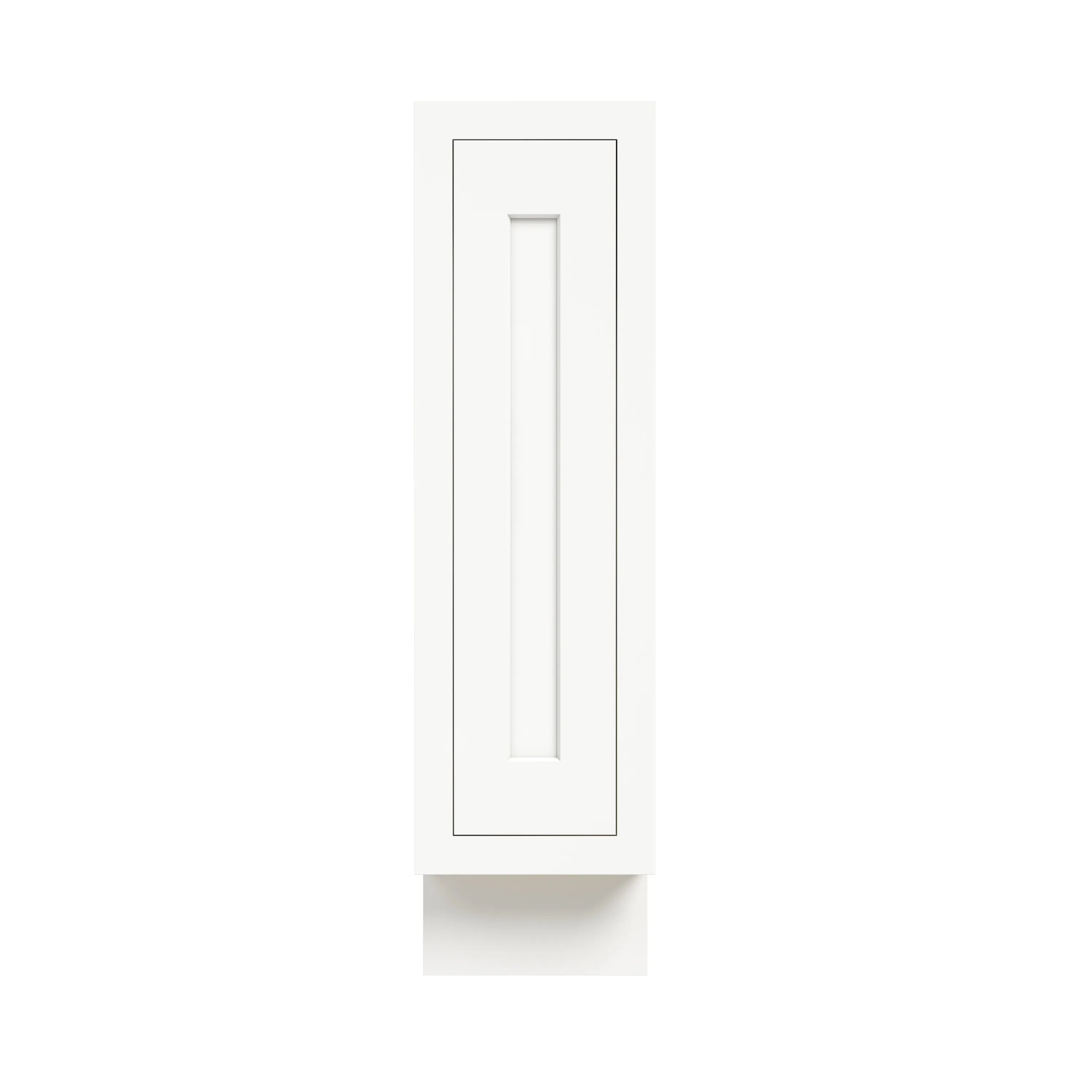 Inset Origami White RTA 9"W x 34.5"H x 25"D Base Spice Rack Cabinet with Pull-out Basket