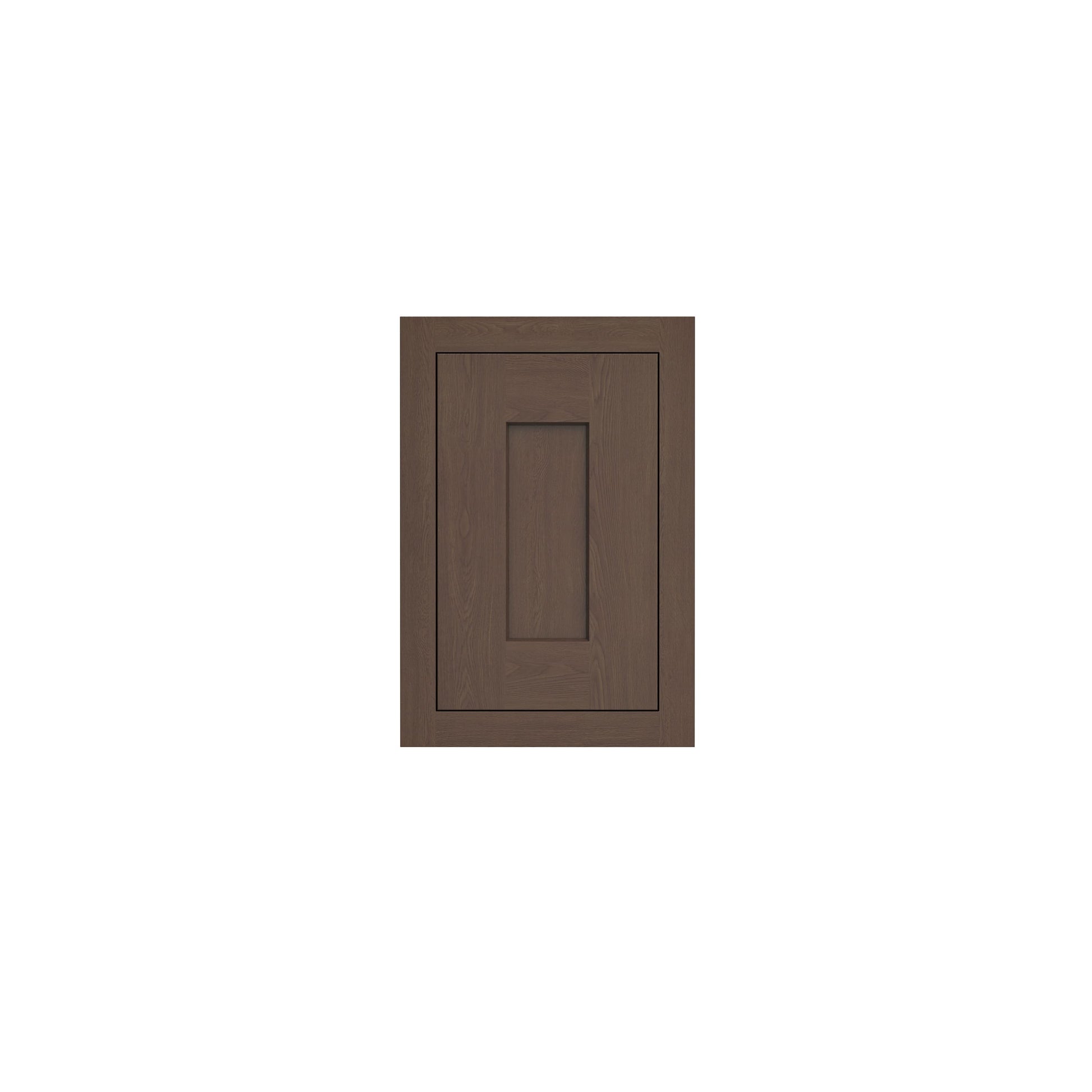 Inset Truffle Brown RTA 12-21"W x 18"H x 13.5"D 4-Size Single Door Wall Cabinet
