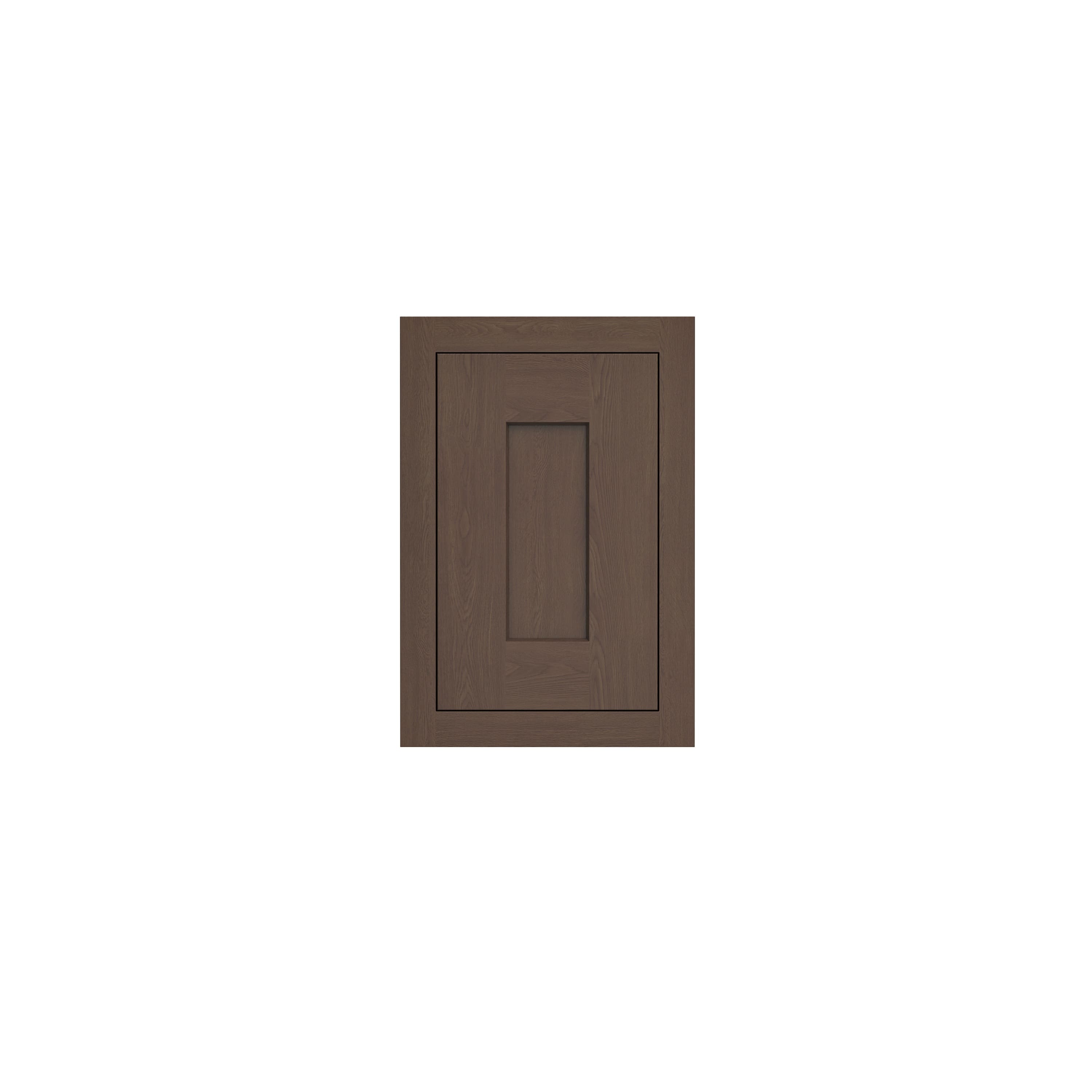 Inset Truffle Brown RTA 12-21"W x 18"H x 13.5"D 4-Size Single Door Wall Cabinet