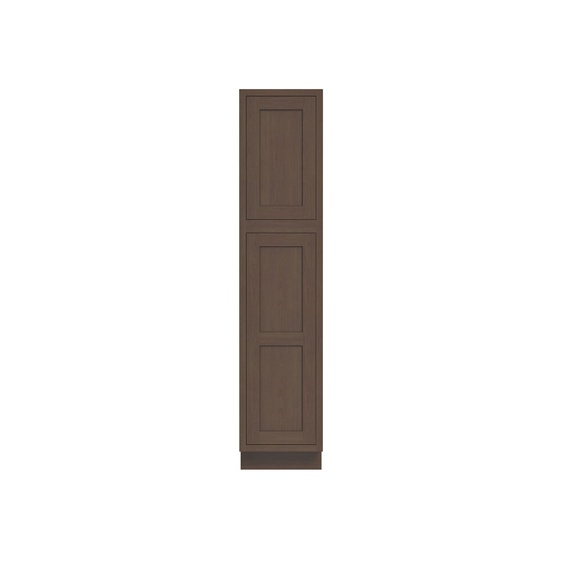 Inset Truffle Brown RTA 18"W x 84-96"H x 25"D 3-Size Pantry Cabinet with 2 Doors and 4 Shelves