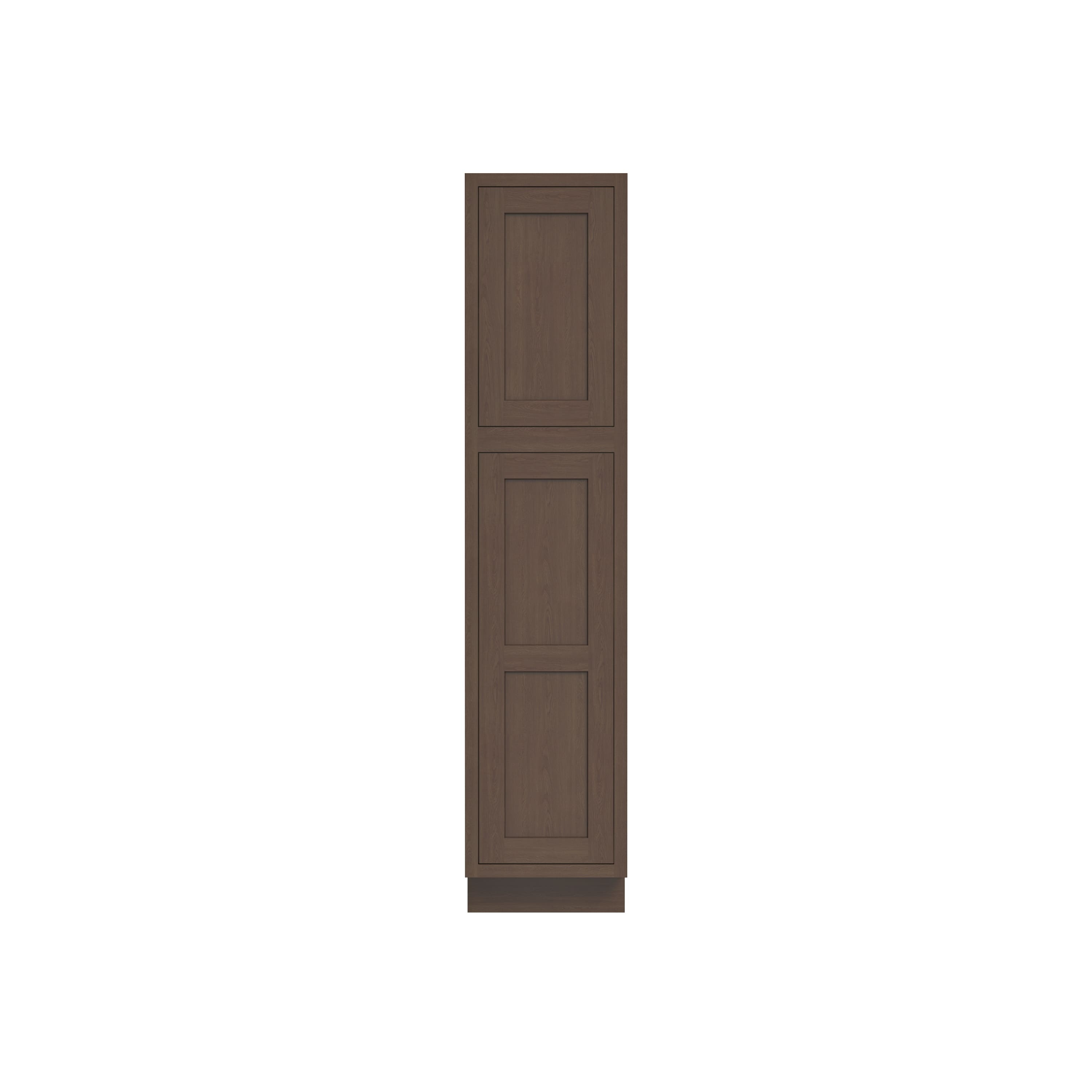 Inset Truffle Brown RTA 18"W x 84-96"H x 25"D 3-Size Pantry Cabinet with 2 Doors and 4 Shelves