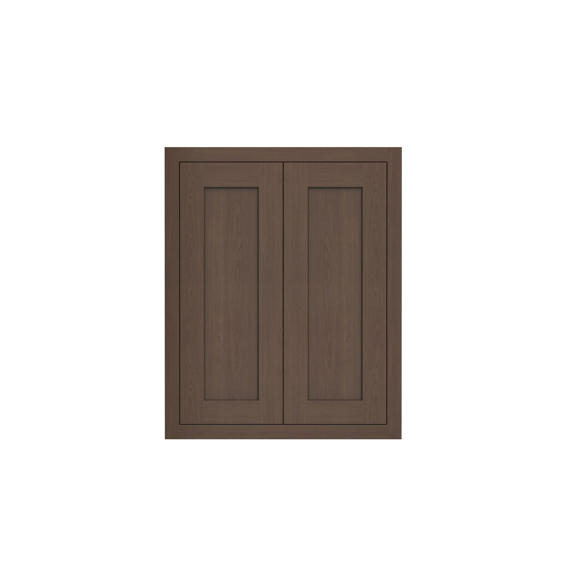 Inset Truffle Brown RTA 24-36"W x 30-42"H x 13.5"D 15-Size Double Doors Wall Cabinet