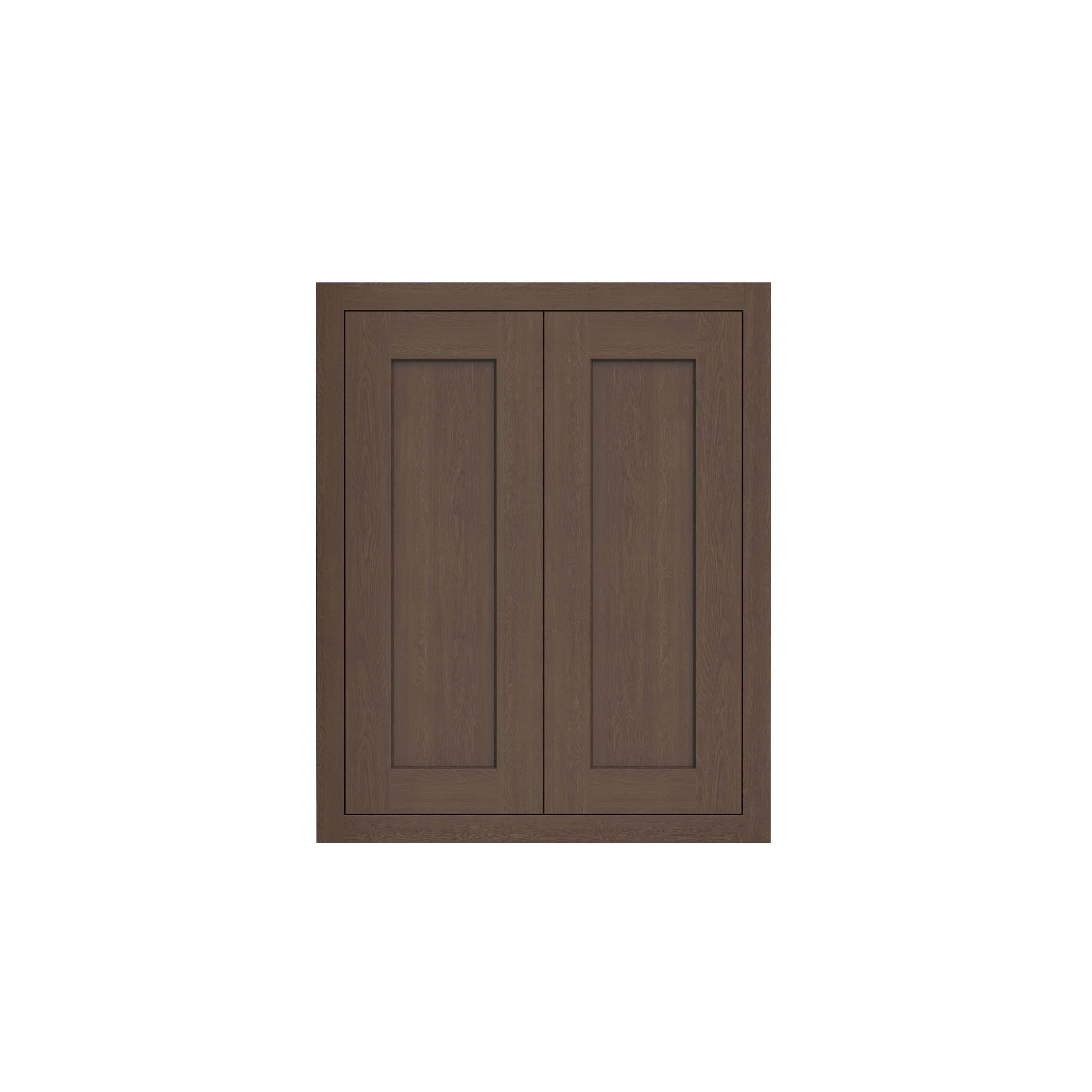 Inset Truffle Brown RTA 24-36"W x 30-42"H x 13.5"D 15-Size Double Doors Wall Cabinet