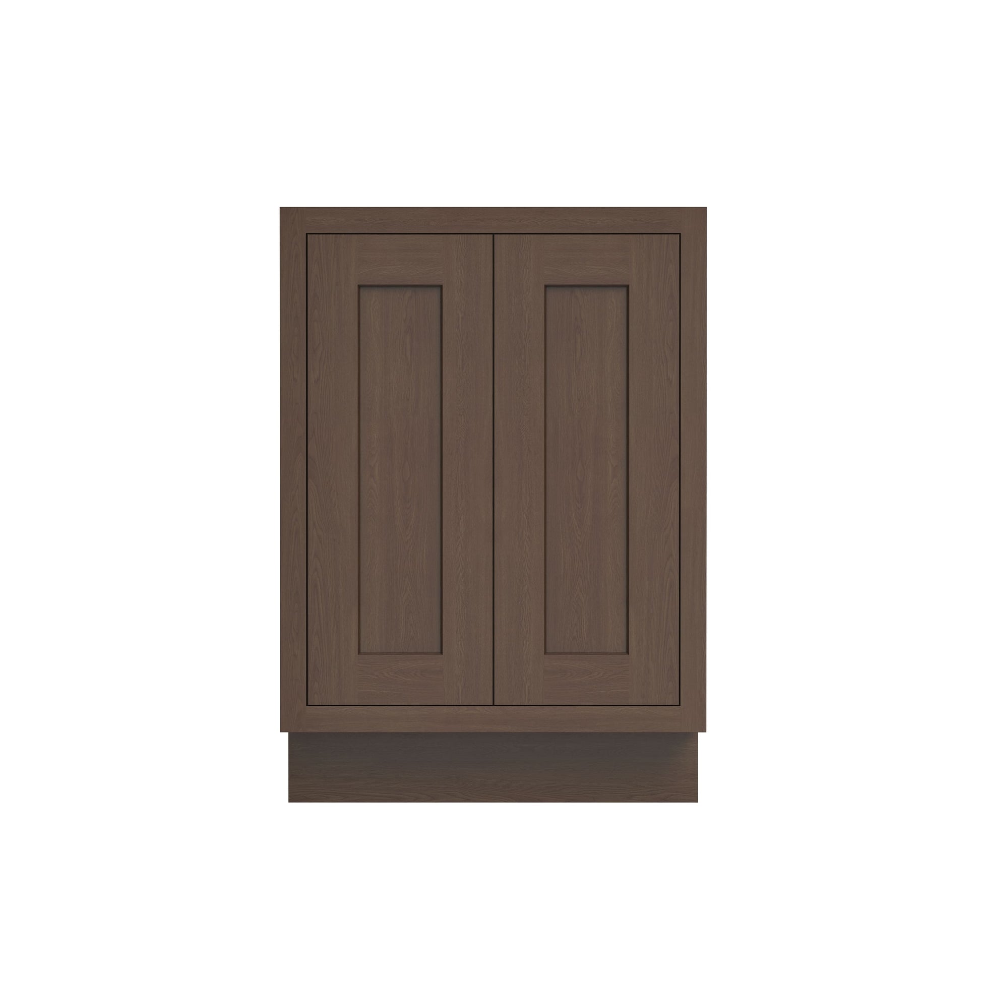 Inset Truffle Brown RTA 24-36"W x 34.5"H x 25"D 5-Size Full Height Double Doors Base Cabinet