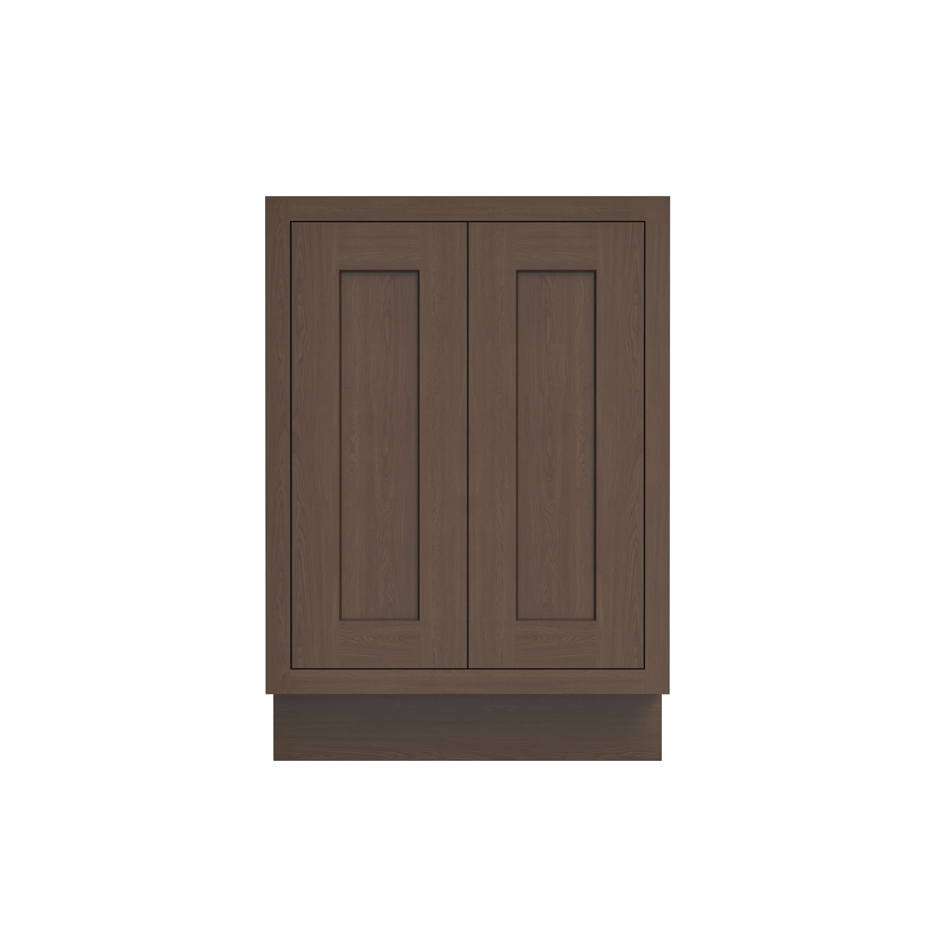 Inset Truffle Brown RTA 24-36"W x 34.5"H x 25"D 5-Size Full Height Double Doors Base Cabinet