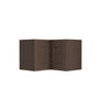Inset Truffle Brown RTA 25.5"W x 18-42"H x 13.5"D 3-Size Easy Reach Wall Cabinet with 2-3 shelves