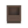 Inset Truffle Brown RTA 27-30"W x 34.5"H x 25"D 2-Size Drawer Base Cabinet with Microwave Opening