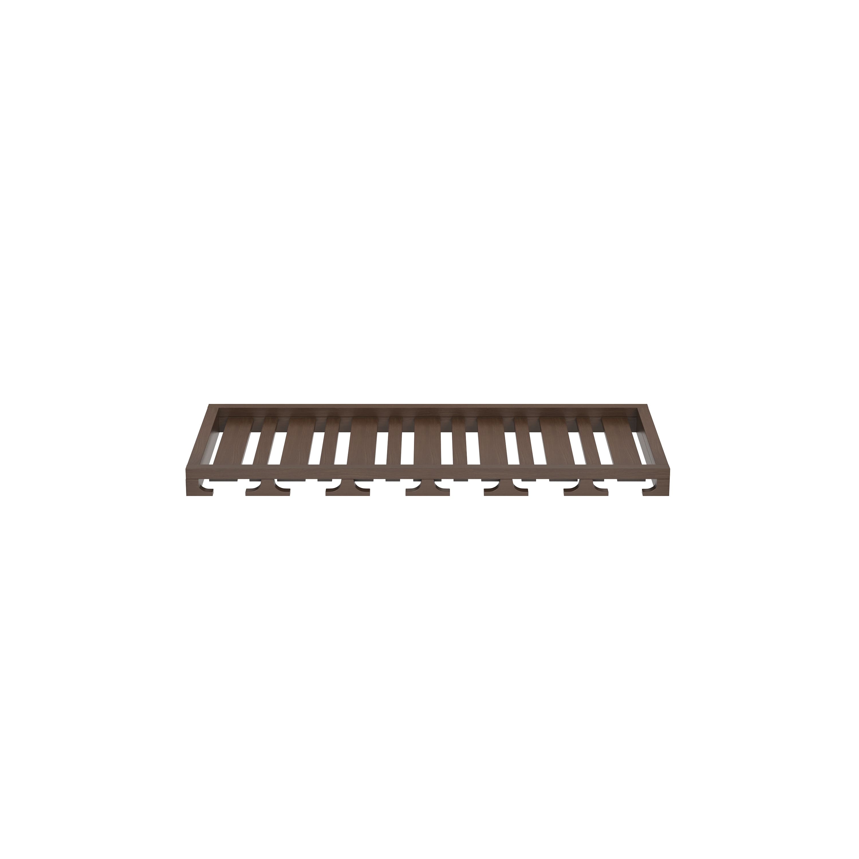 Inset Truffle Brown RTA 30-36"W x 1.63"H x 13.5"D 2-Size Wall Glass Hanger
