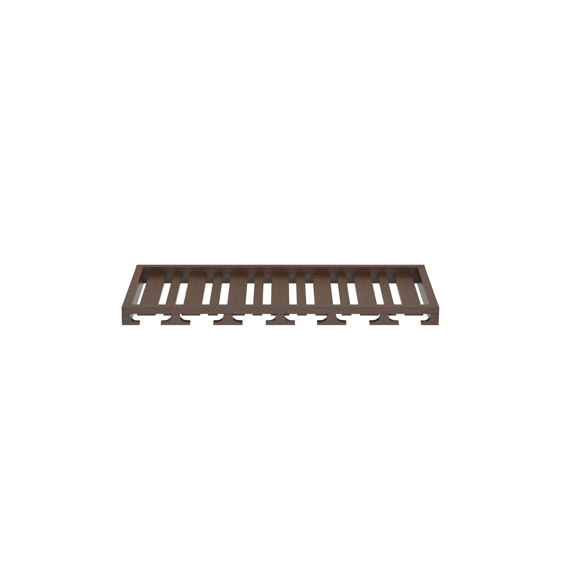 Inset Truffle Brown RTA 30-36"W x 1.63"H x 13.5"D 2-Size Wall Glass Hanger