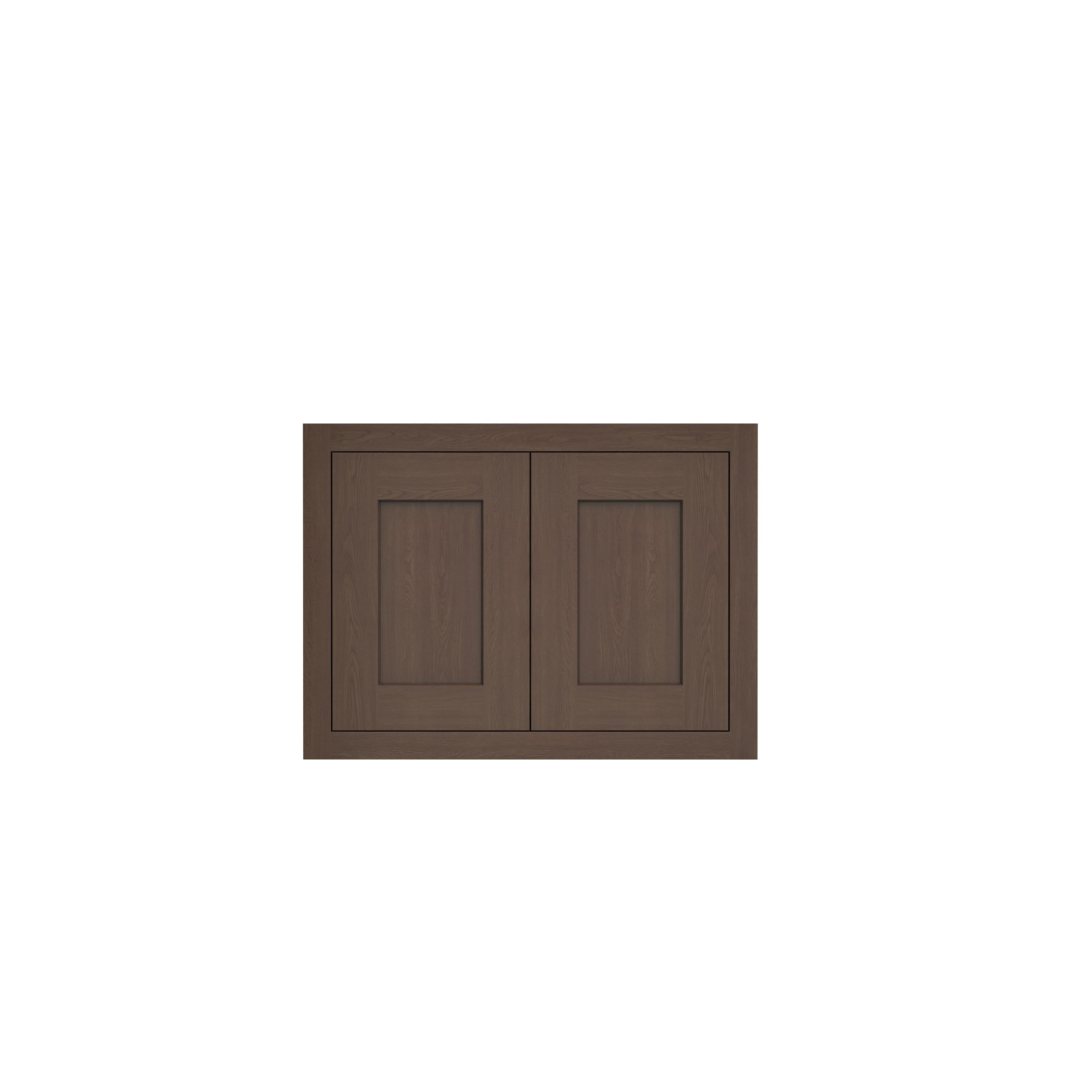 Inset Truffle Brown RTA 30-36"W x 12-24"H x 25"D 7-Size Double Doors Wall Cabinet