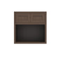 Inset Truffle Brown RTA 30"W x 30-42"H x 25"D 3-Size Double Doors Wall Cabinet with Microwave Opening