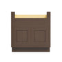 Inset Truffle Brown RTA 33-39"W x 34.5"H x 25"D 3-Size Farm Sink Base Cabinet with 2 Doors