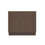 Inset Truffle Brown RTA 39-42"W x 34.5"H x 25"D 2-Size Double Drawers Base Cabinet with 2 Doors