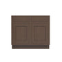 Inset Truffle Brown RTA 39-42"W x 34.5"H x 25"D 2-Size Sink Base Cabinet with 2 Doors and 2 False Drawers