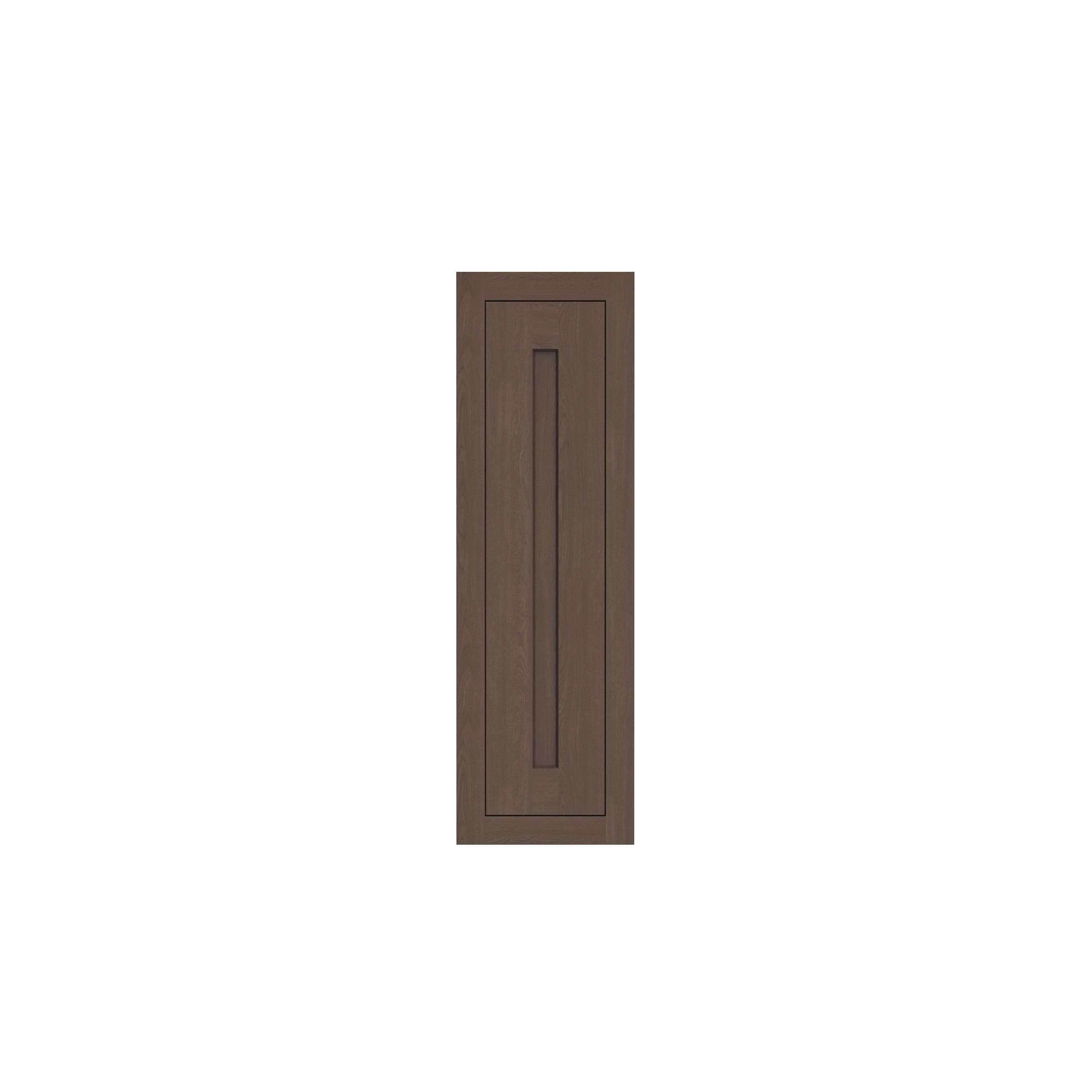 Inset Truffle Brown RTA 9-21"W x 30-42"H x 13.5"D 15-Size Single Door Wall Cabinet
