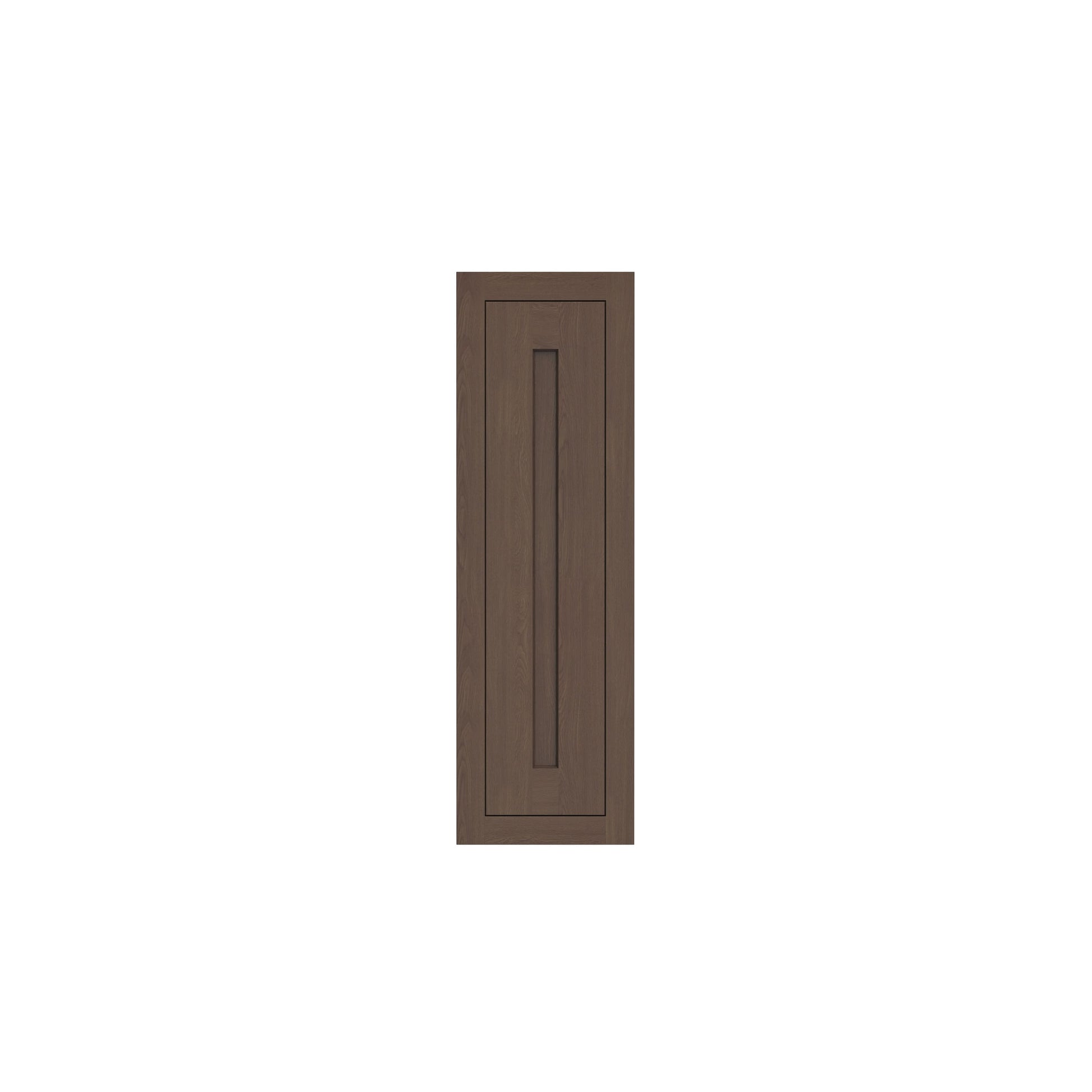 Inset Truffle Brown RTA 9-21"W x 30-42"H x 13.5"D 15-Size Single Door Wall Cabinet
