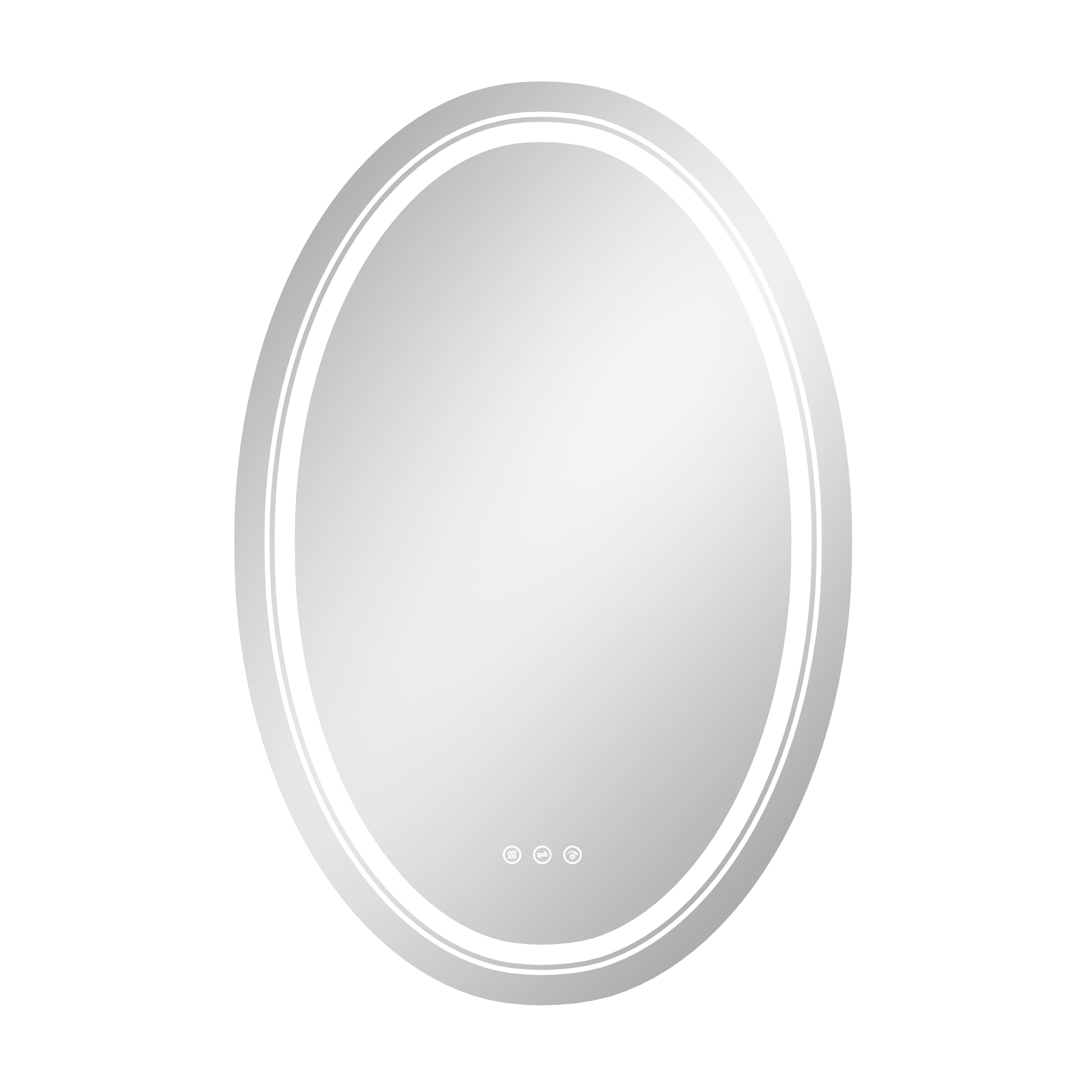 Modern Oval LED Bathroom Mirror with Ambient Backlighting
