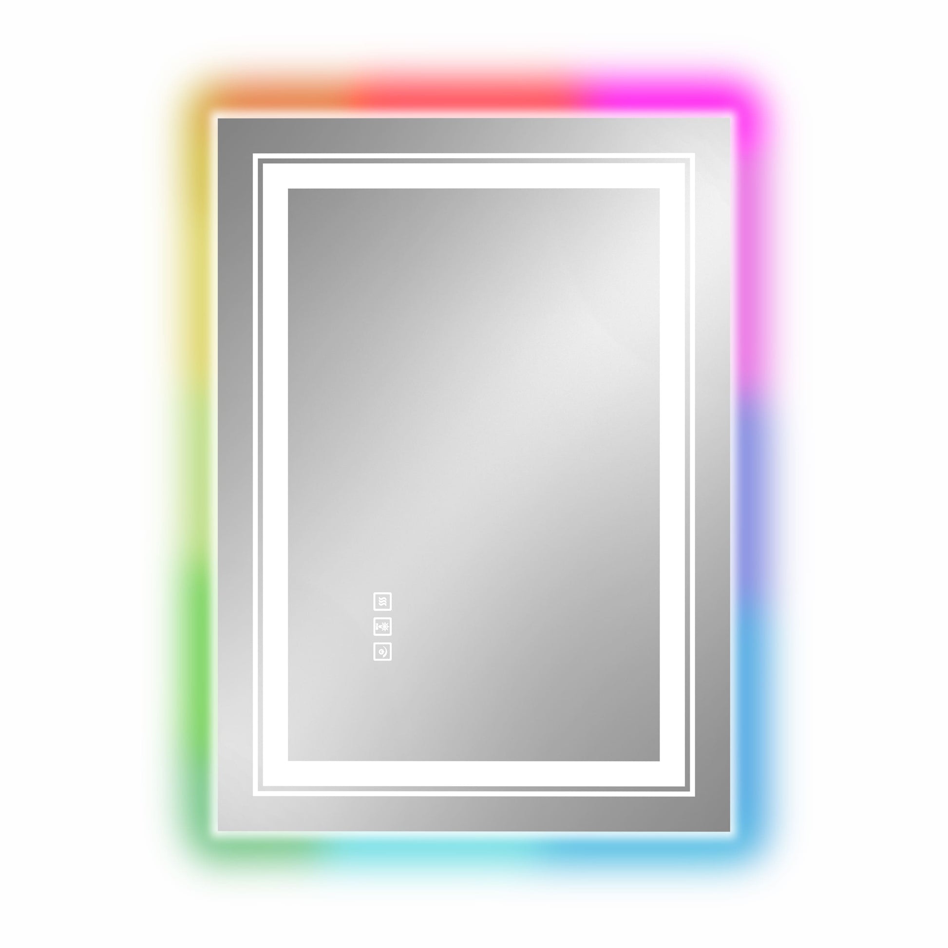 RGB Smart Control Backlit Bathroom Mirror with Dimmable Touch, Anti Fog