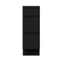 Slim Ebony Black Shaker RTA 12"-36"W x 34.5"H x 24"D 9-Size Drawer Base Cabinet with 3 Drawers