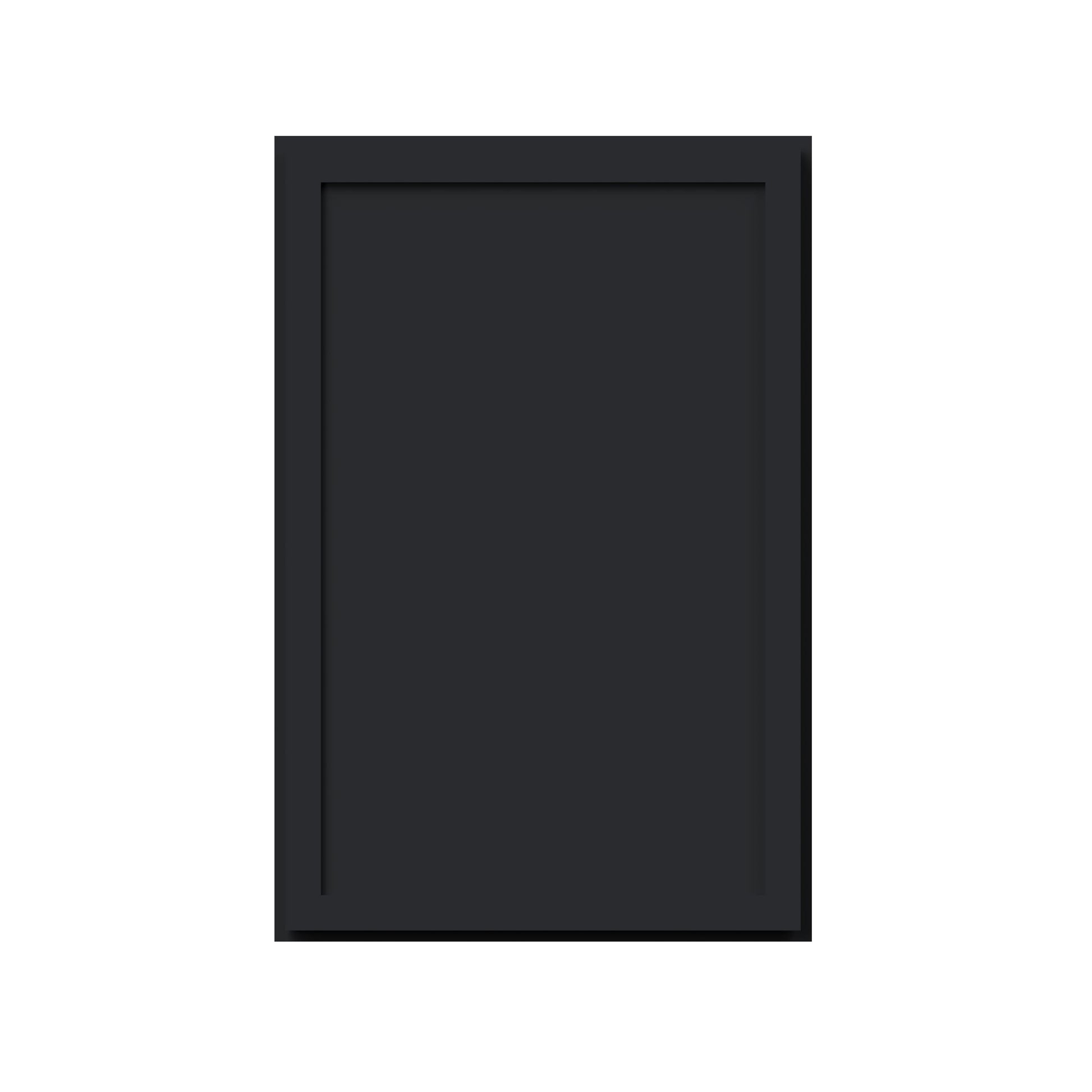 Slim Ebony Black Shaker RTA 12"/15"/18"/21"W x 18"H x 12"D Single Door Short Wall Cabinet
