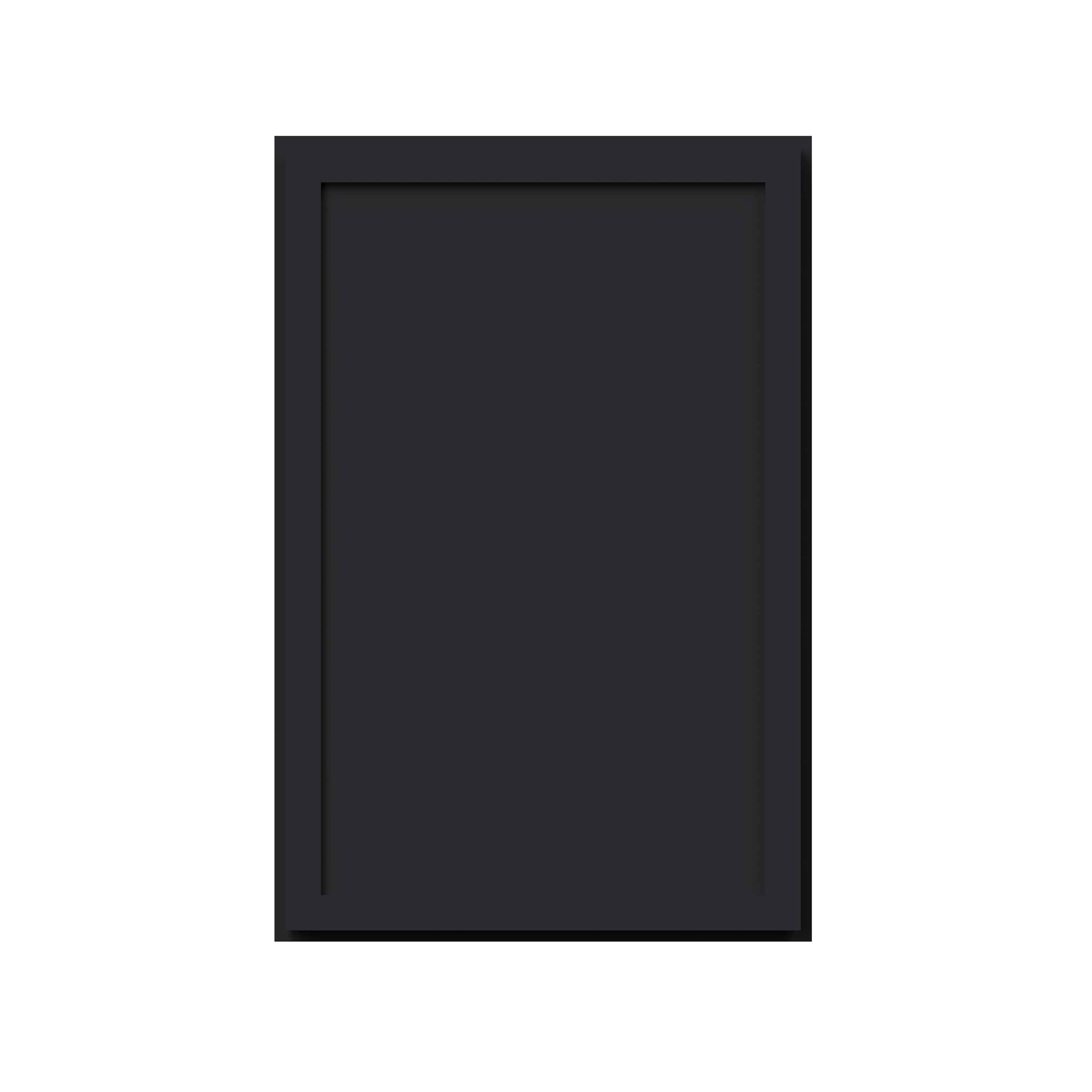 Slim Ebony Black Shaker RTA 12"/15"/18"/21"W x 18"H x 12"D Single Door Short Wall Cabinet