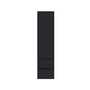 Slim Ebony Black Shaker RTA 15"W x 60"H x 12"D Tall Counter Linen Cabinet with 1 Door and 2 Drawers