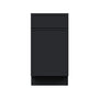 Slim Ebony Black Shaker RTA 18"W x 34.5"H x 24"D Waste Basket Base Cabinet with 1 Drawer and 1 Door
