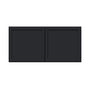 Slim Ebony Black Shaker RTA 24"-36"W x 12"-24"H x 12"D 17-Size Short Wall Cabinet with 2 Doors