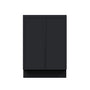 Slim Ebony Black Shaker RTA 24"-36"W x 34.5"H x 24"D 5-Size Full Height Door Base Cabinet with 2 Doors