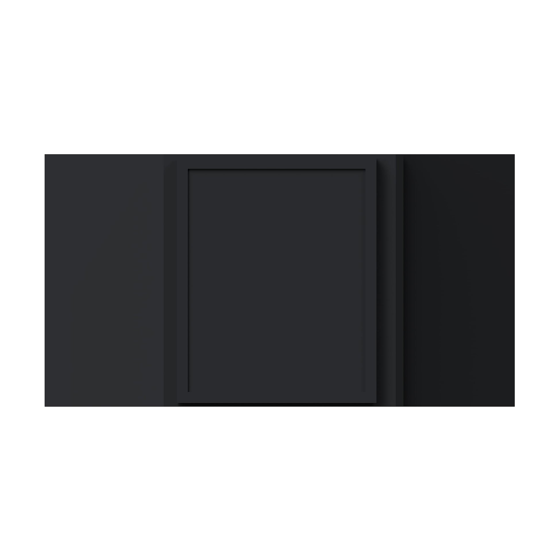 Slim Ebony Black Shaker RTA 24"W x 18"/30"/36"/42"H x 12"D Diagonal Corner Wall Cabinet
