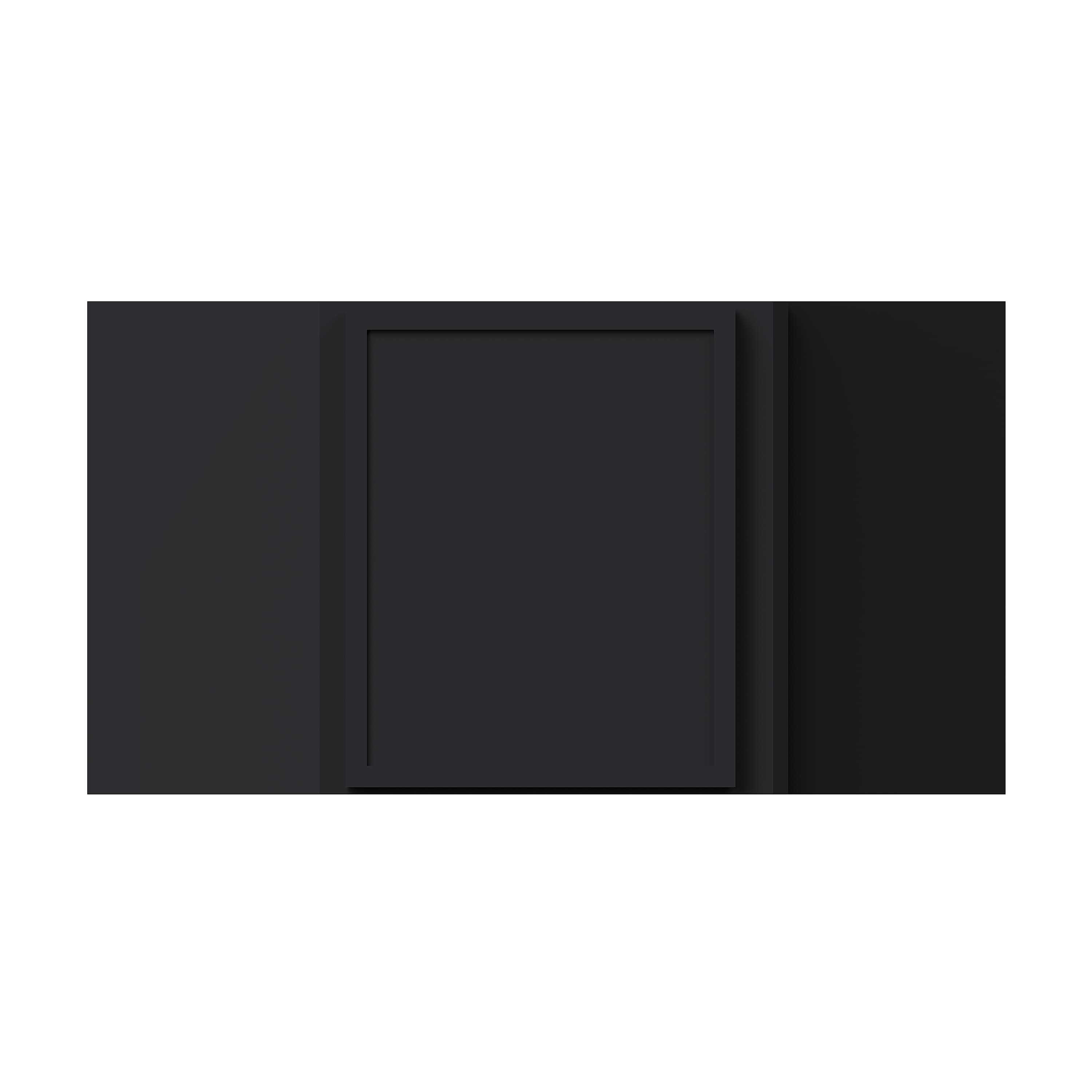 Slim Ebony Black Shaker RTA 24"W x 18"/30"/36"/42"H x 12"D Diagonal Corner Wall Cabinet