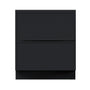 Slim Ebony Black Shaker RTA 30"/33"/36"W x 34.5"H x 24"D Drawer Base Cabinet with 2 Drawers