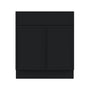 Slim Ebony Black Shaker RTA 30"/36"W x 34.5"H x 24"D Sink Base Cabinet with 2 Doors