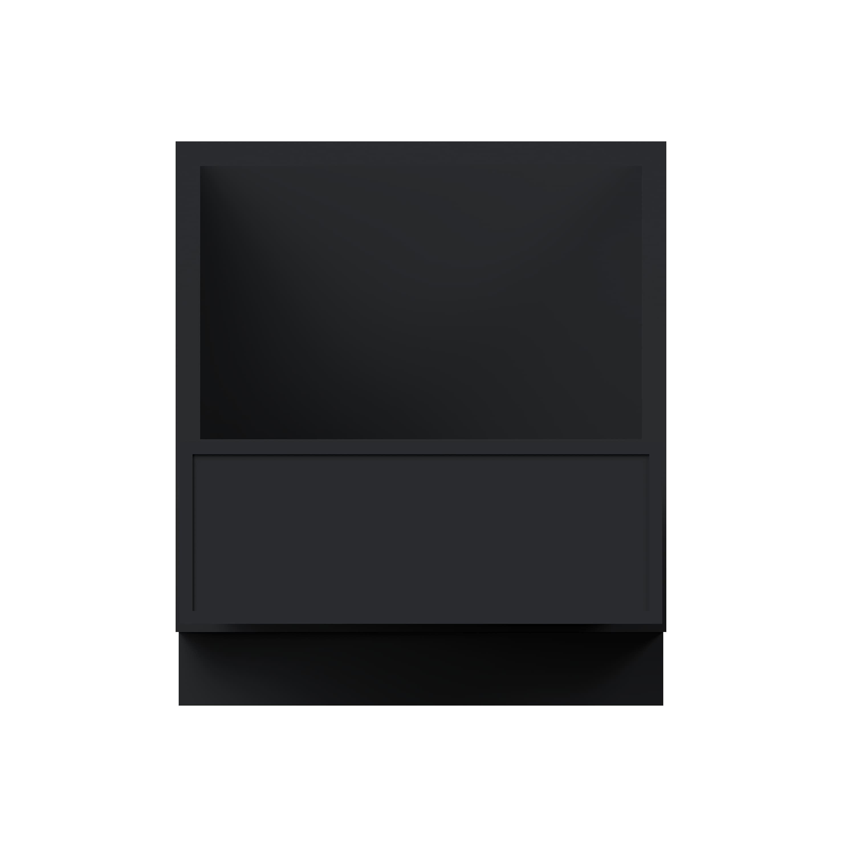 Slim Ebony Black Shaker RTA 30"W x 34.5"H x 24"D Base Microwave Cabinet with 1 Drawer
