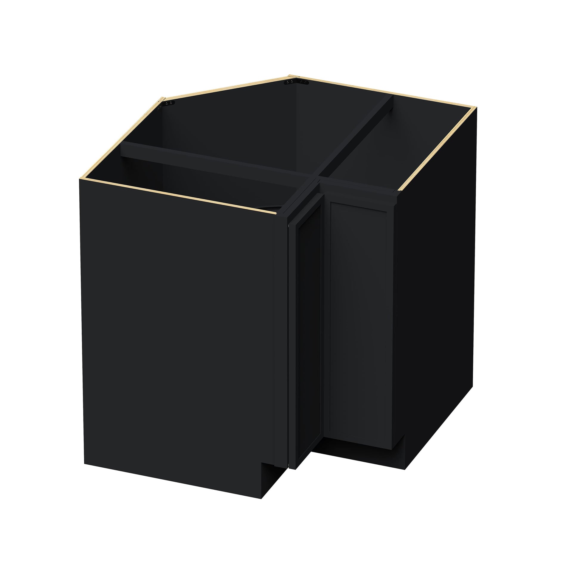 Slim Ebony Black Shaker RTA 33"/36"W x 34.5"H x 24"D Lazy Susan Base Cabinet